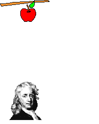 La lgende de Newton : c'est d'une pomme qui lui serait tombe sur la tte qu'aurait jailli son inspiration