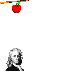 La lgende de Newton : c'est d'une pomme qui lui serait tombe sur la tte qu'aurait jailli son inspiration